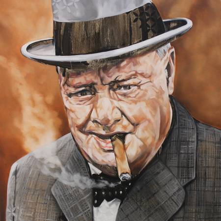 Artwork full view - Portrait of Winston Churchill II